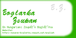 boglarka zsupan business card